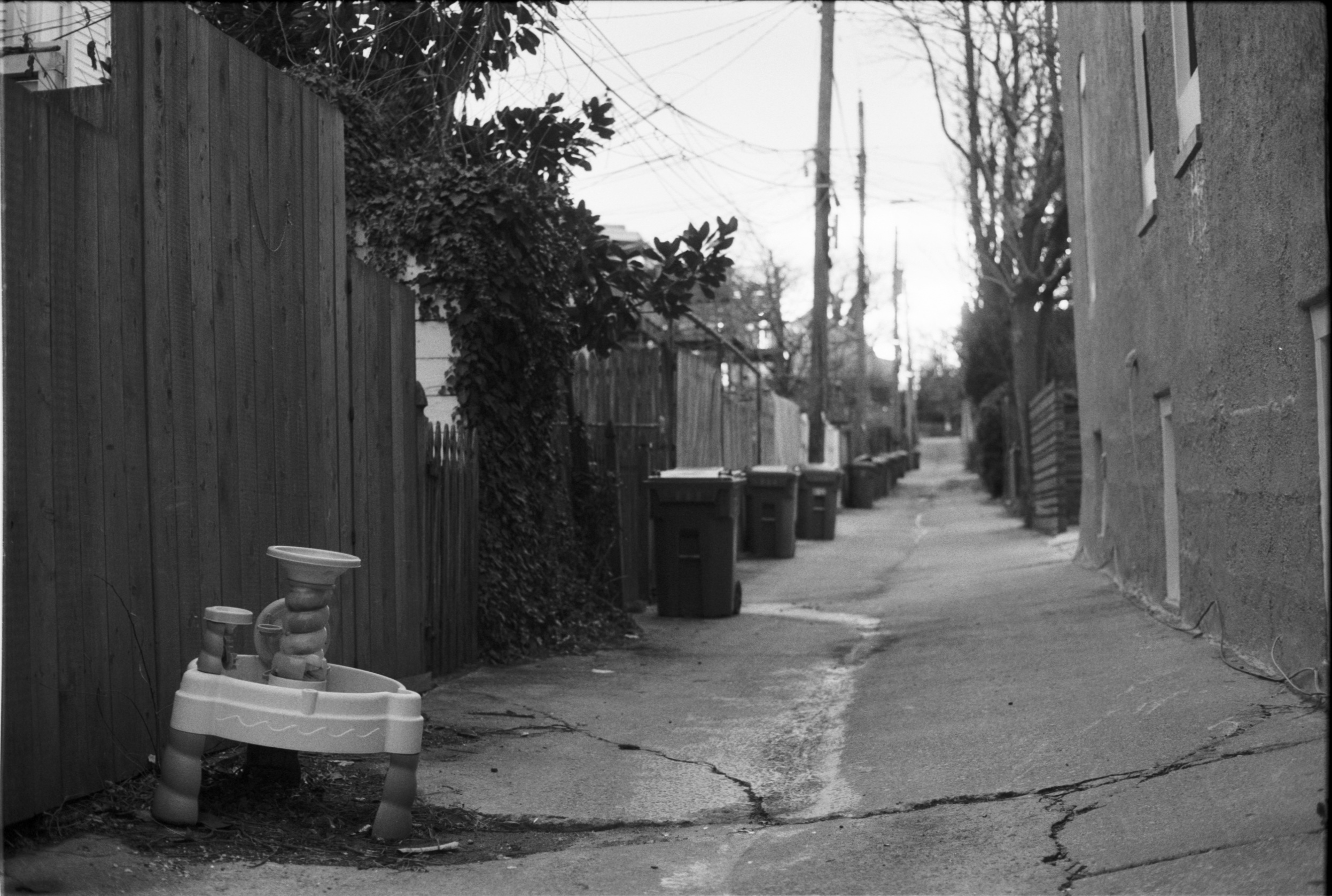 Alleyway and trashcans